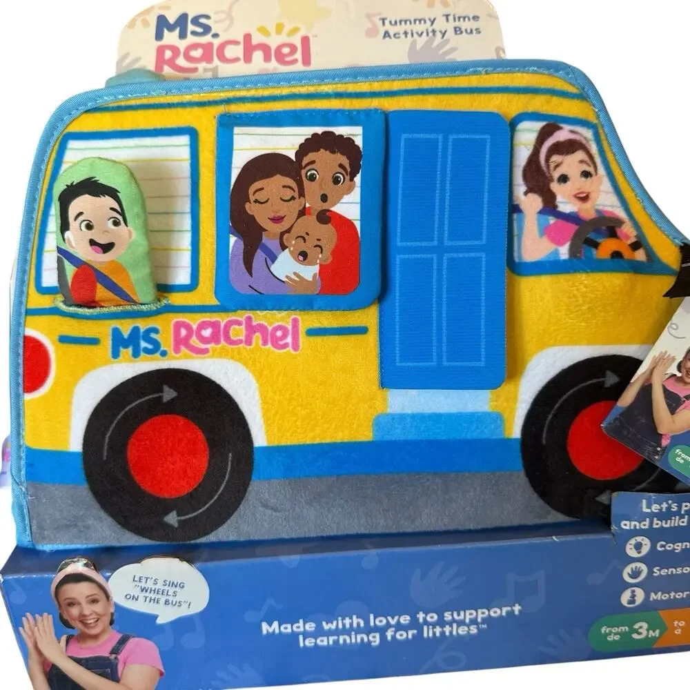 Ms Rachel Tummy Time Activity Bus Kids Play Toy Babies Toddlers NEW